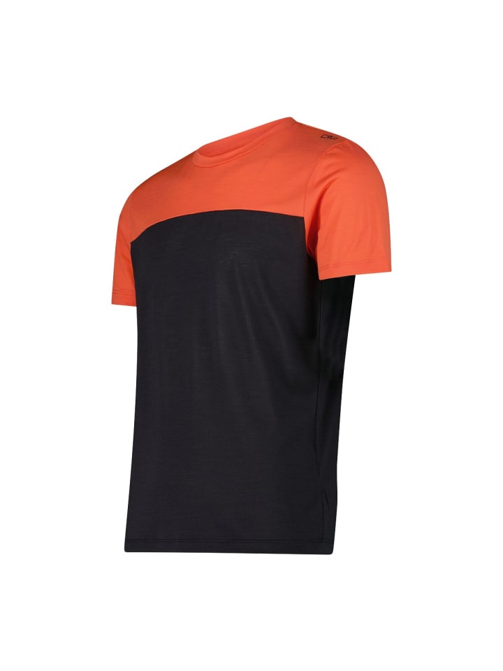 Shirt in antracite-orange