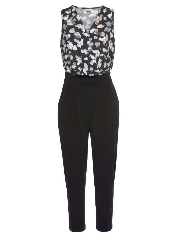 Overall in schwarz-beige-bedruckt