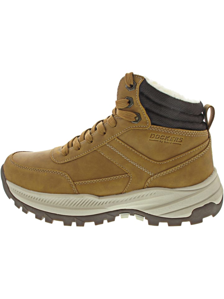 Schnürstiefel Beige