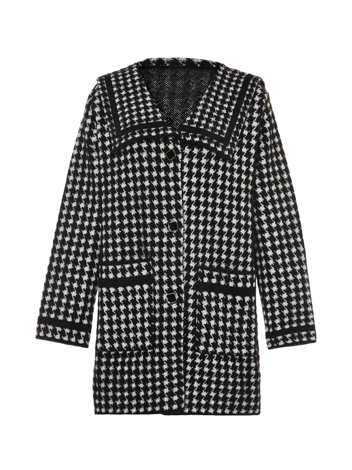 Damen Strickmantel in Schwarz