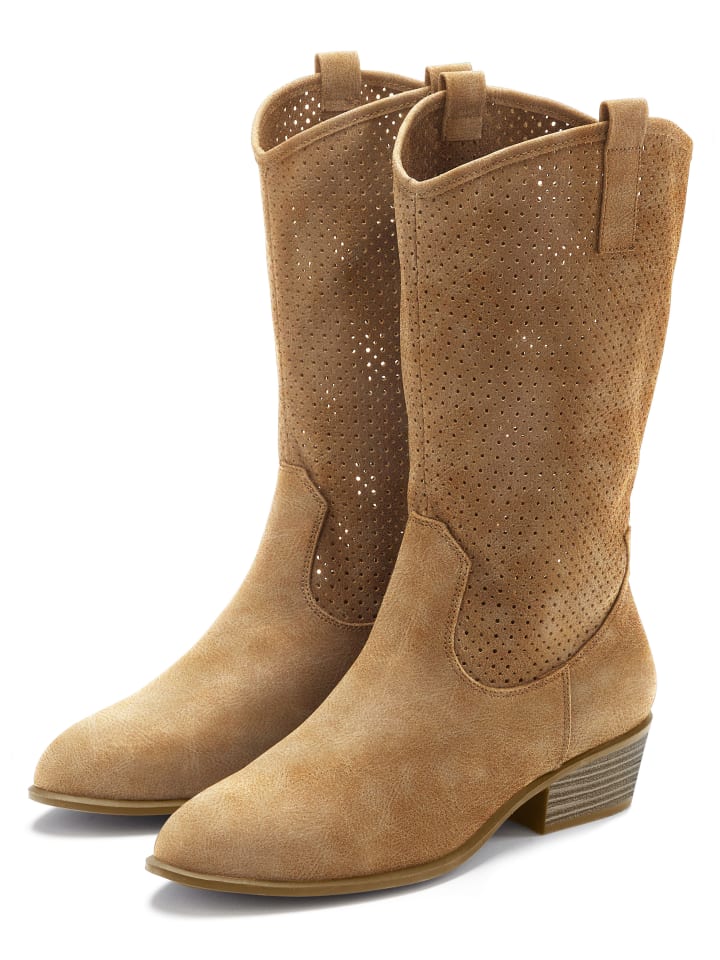 Westernstiefel in camelfarben