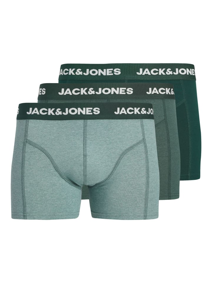 3er-Pack Trunks in Light Green Melange