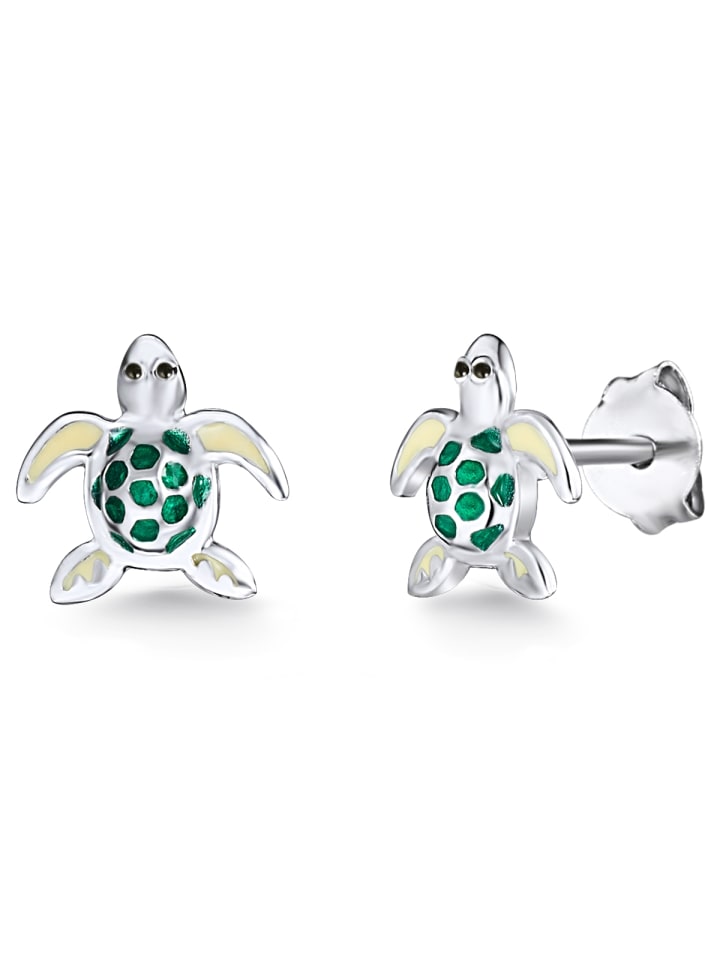 Ohrstecker Schildkröte aus Sterling Silber in silber