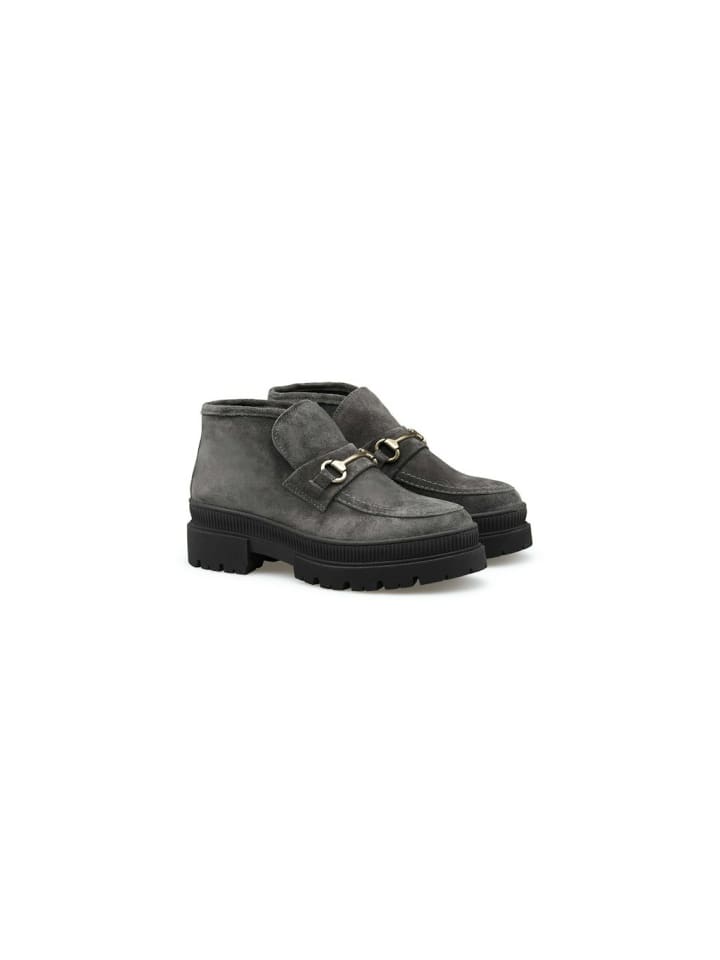 Stiefeletten für Damen in dunkel-grau