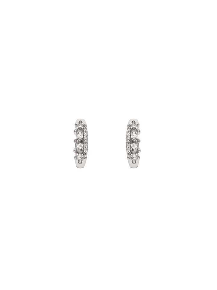 Women Huggie Earrings in Silver