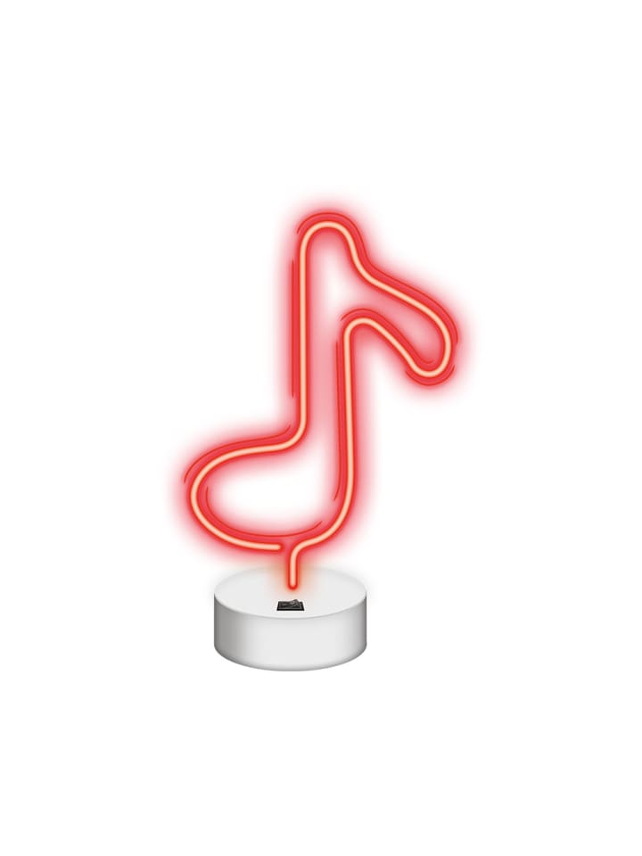 Neon LED Zeichen Licht Batterie / USB LED Licht Home Leuchtschild Nachtlicht Musiknote-Rot in Rot