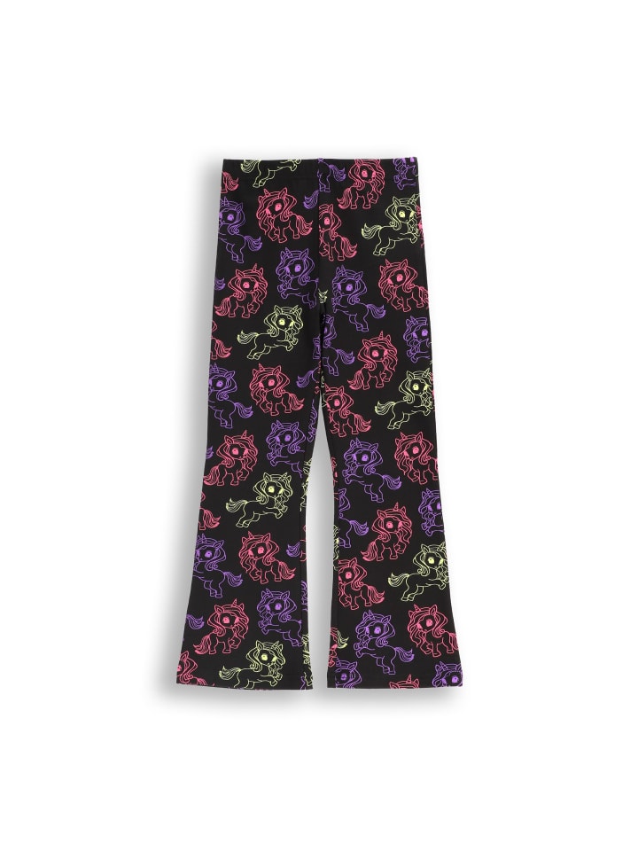 Leggings mit langem Hosenbein in schwarz