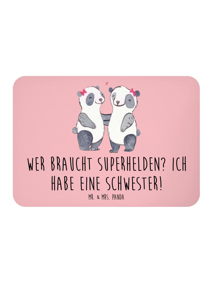 Kühlschrankmagnet Liebe Schwester mit Spruch in Rot Pastell