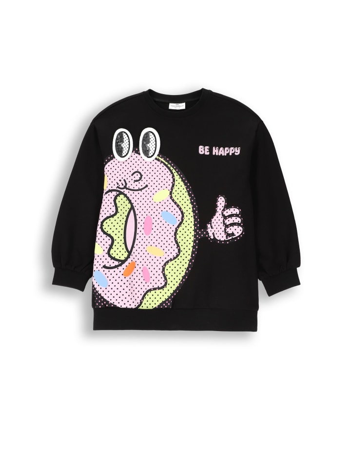 Sweatshirt in schwarz