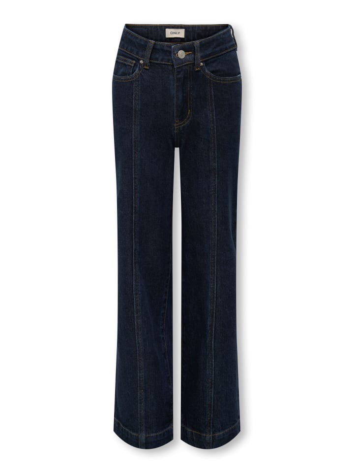 Jeans mit weitem Bein in Dark Blue Denim