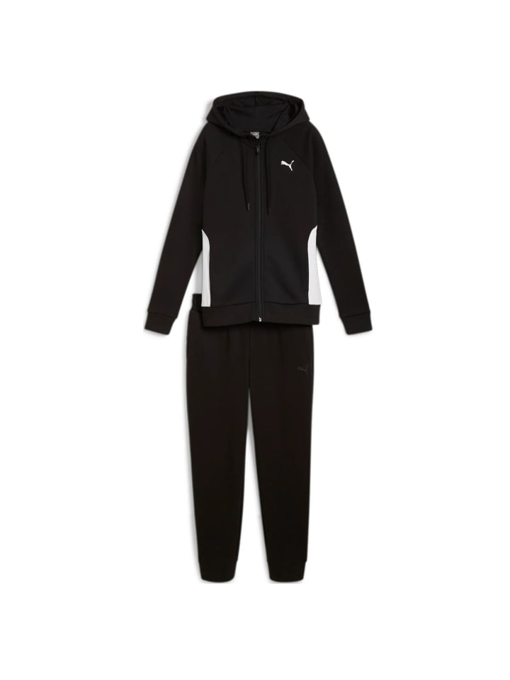 Jogginganzug mit Kapuze in schwarz