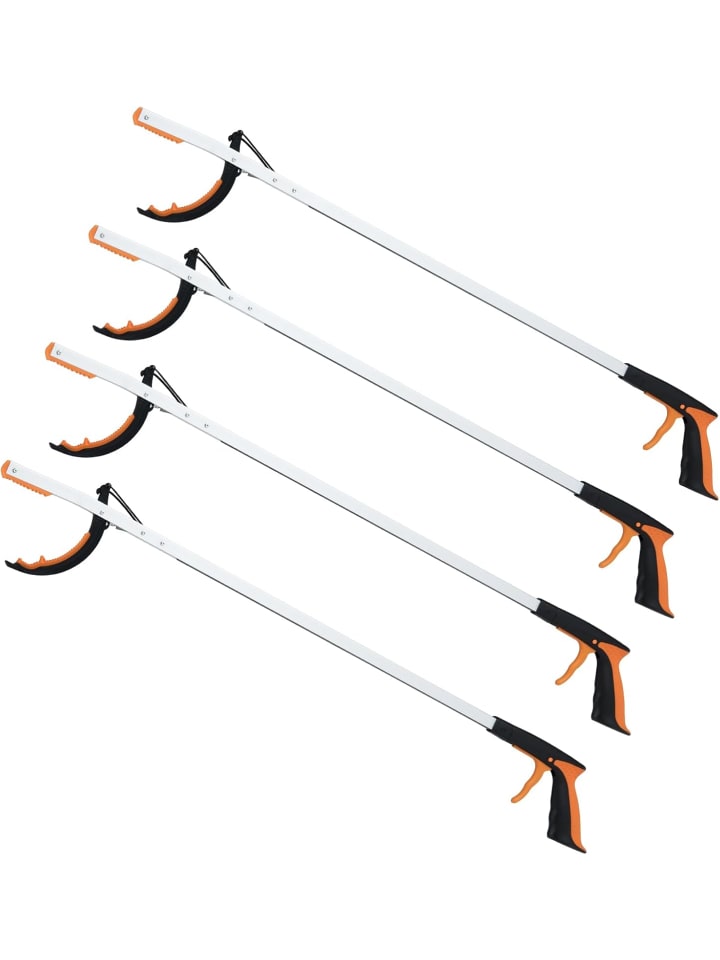 4er Set Greifzange Extra lange 88 cm in Orange