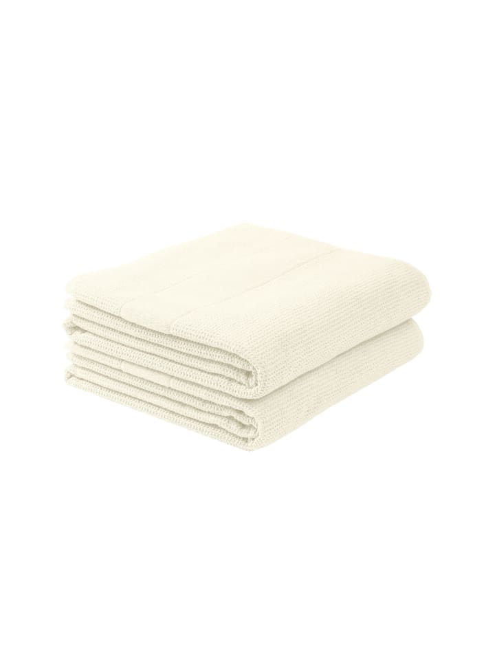 Frottier-2er-Set: Duschtücher Turin in Offwhite