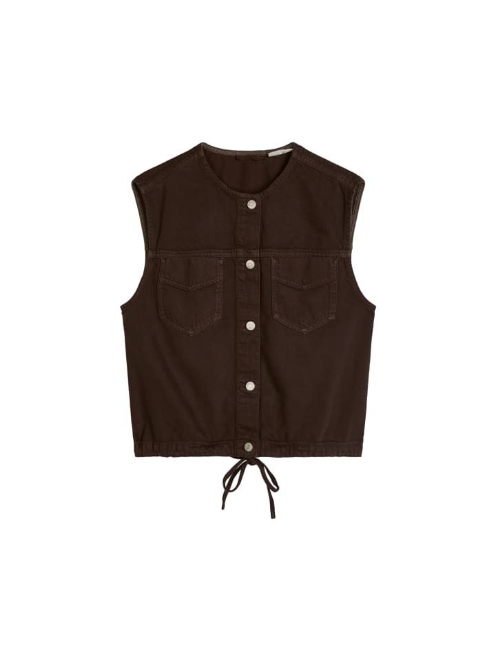 Jeansweste boxy in Shaded Brown