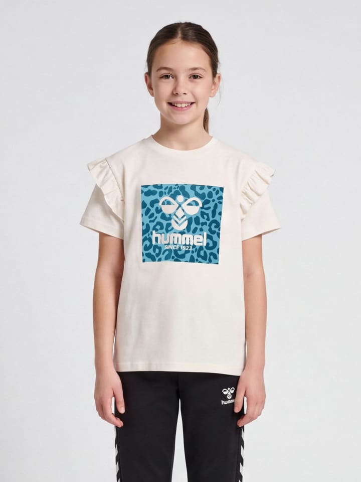 T-Shirt Hmlflowy Mädchen in MARSHMALLOW