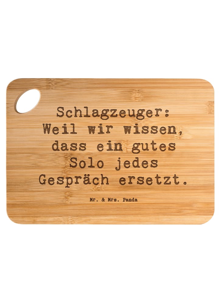 Küchenbrett Spruch Schlagzeug Solo mit Spruch in Braun