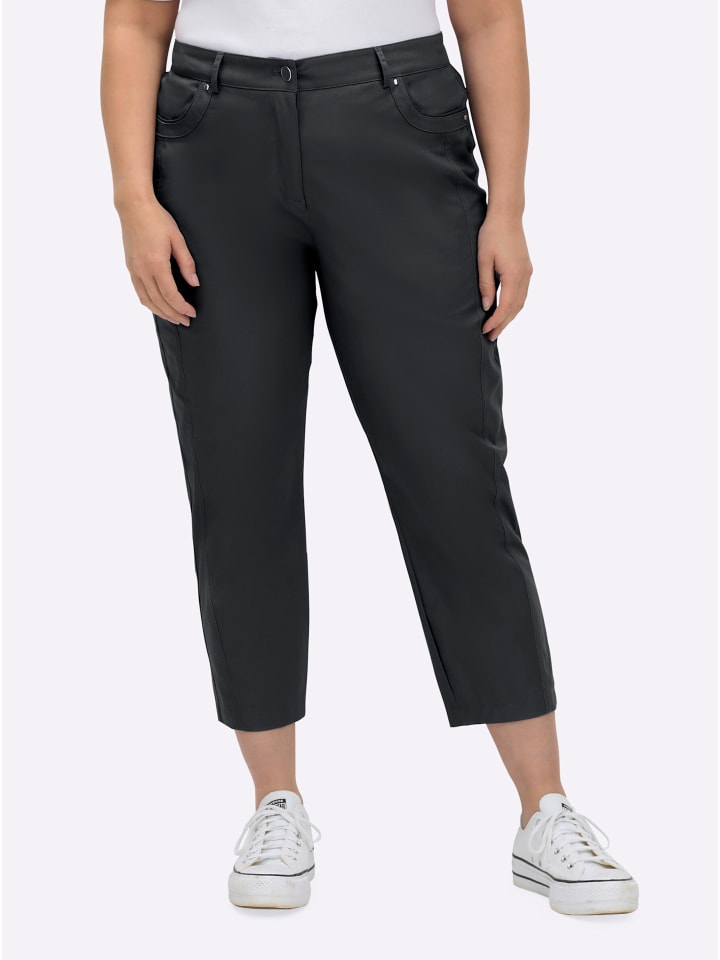 7/8-Jeans in schwarz