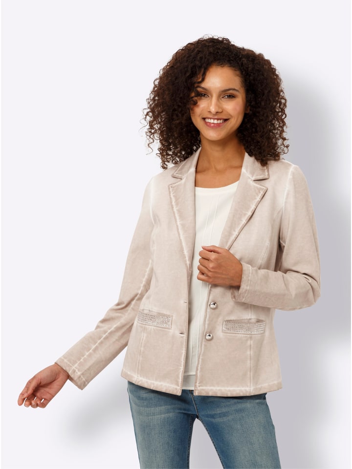Sweatblazer in beige