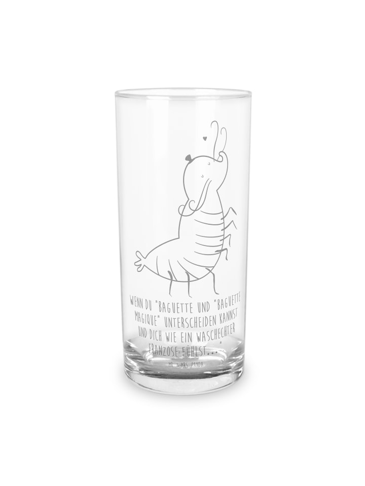 Trinkbecher Garnele Franzose mit Spruch in Transparent