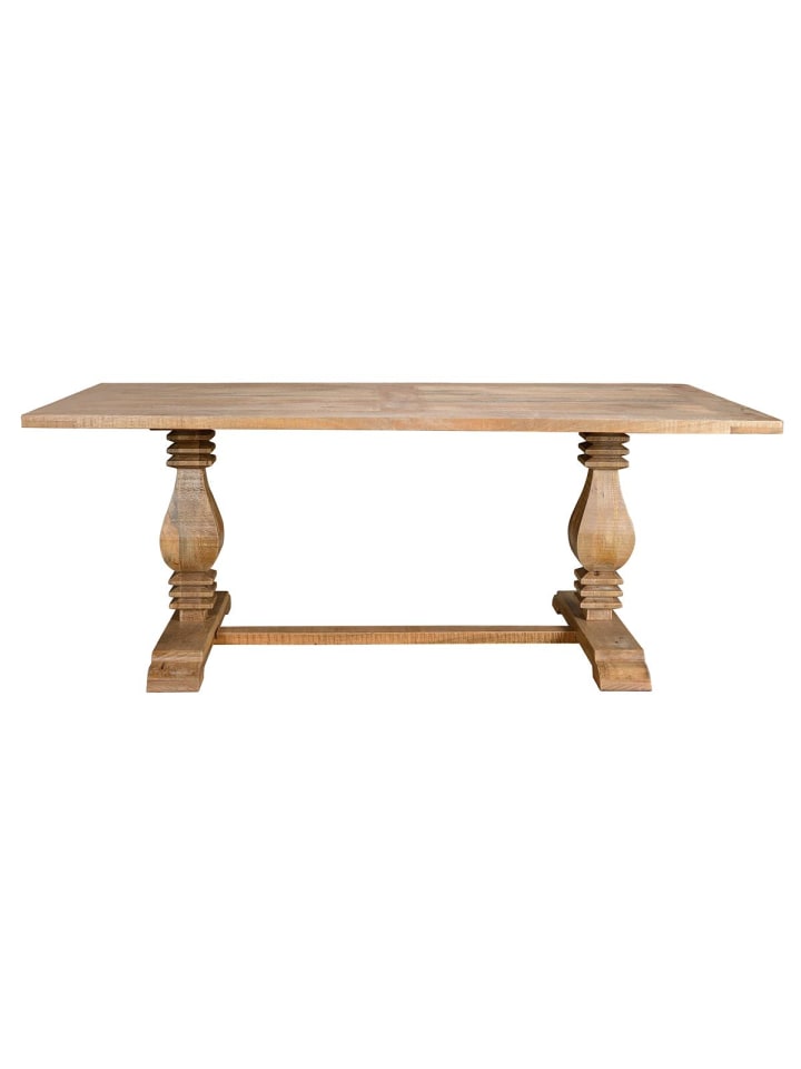 Esstisch für 8 Personen aus natürlichem Mangoholz 2 Meter lang in Beige