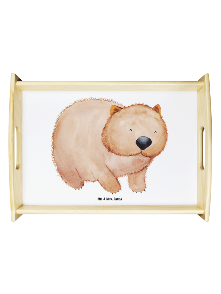 Tablett Wombat ohne Spruch in Weiß