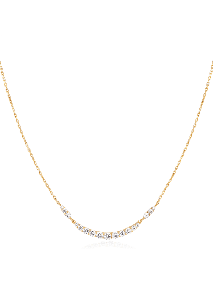 Halskette Arc Pavé in gold
