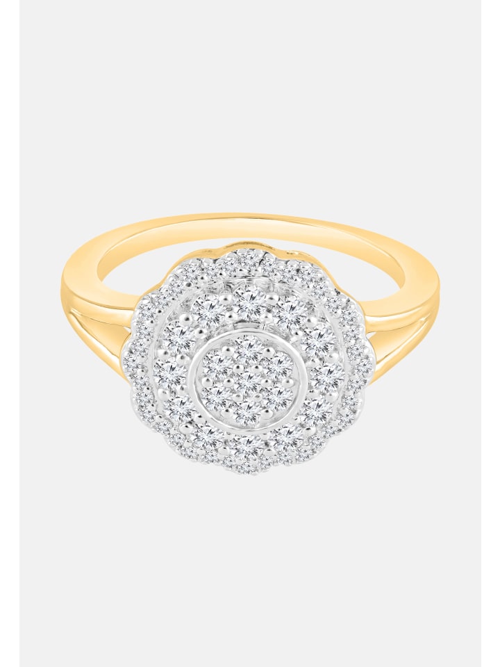 Ring aus 375 Gelbgold mit Diamant