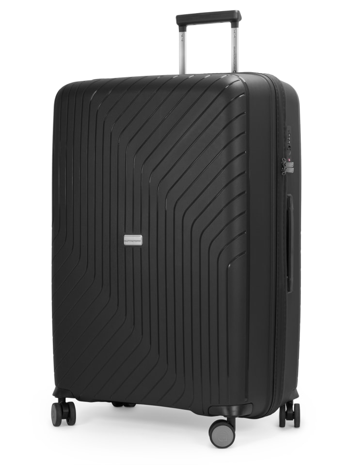 TXL - Großer Check-In Koffer Trolley Aufgabegepäck TSA 119L in Schwarz