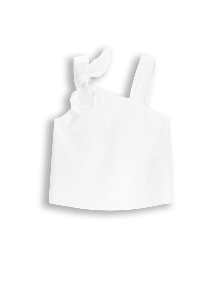 Ärmellose Bluse in weiß
