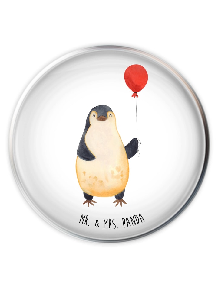 Abflussstopfen Pinguin Luftballon ohne Spruch in Weiß