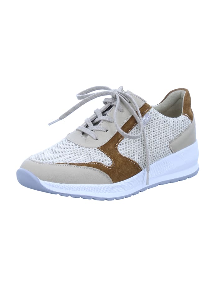 Komfort Schnürschuh in beige