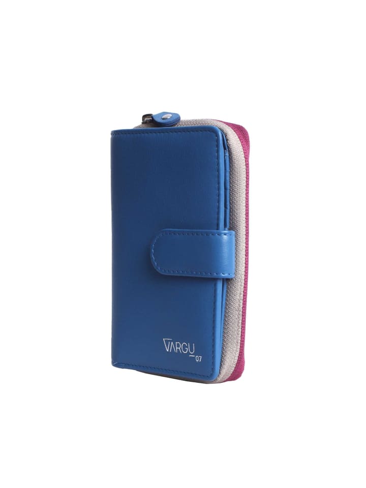 Echtleder Geldbörse MASIN 1-A in blue - cranberry