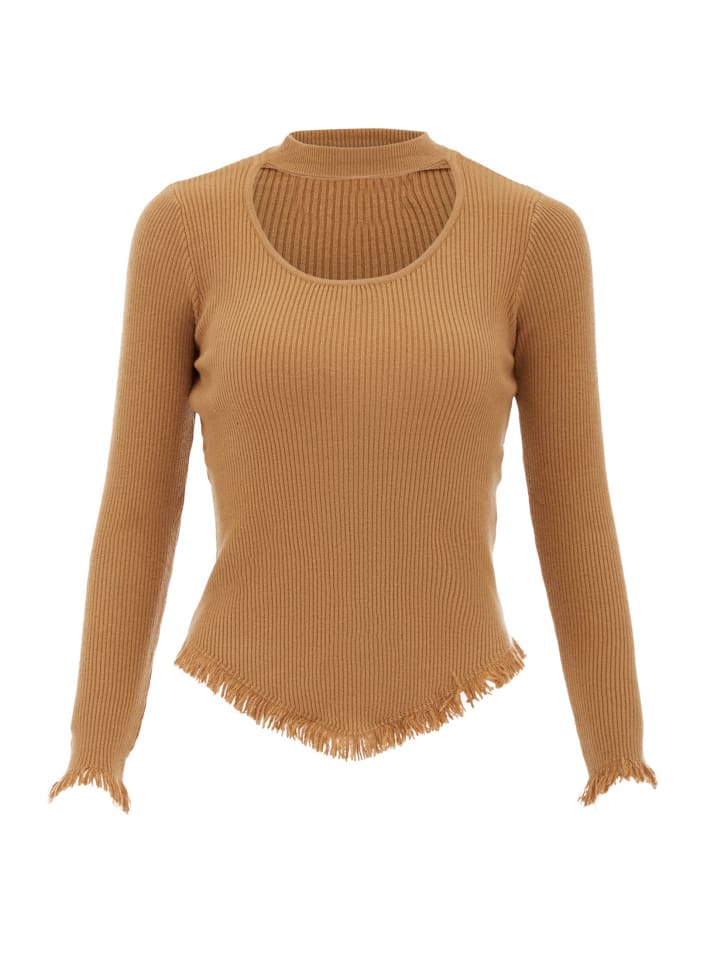 Women Sweater in Dunkelbeige
