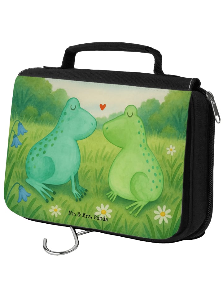 Make-Up Tasche Frosch Liebe Design ohne Spruch in Weiß