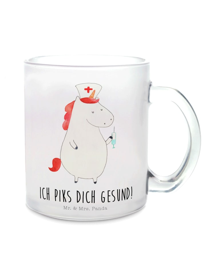 Tasse Einhorn Krankenschwester mit Spruch in Transparent