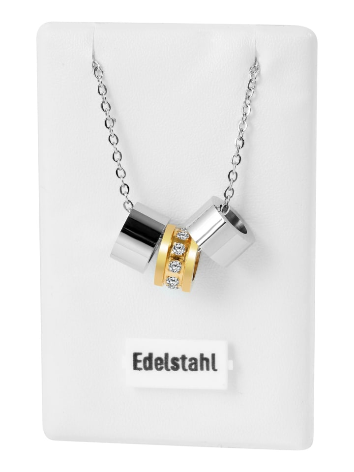 Damen Halskette mit Anhänger – aus Edelstahl in silber