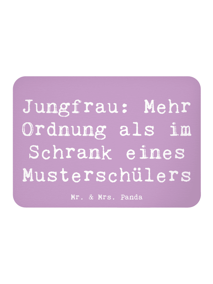 Magnet Spruch Jungfrau Ordnung mit Spruch in Lavendeltraum