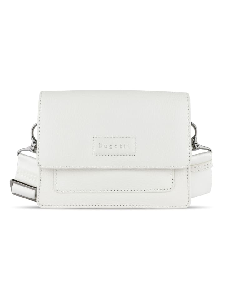 Elsa Umhängetasche Leder 18.5 cm weiß