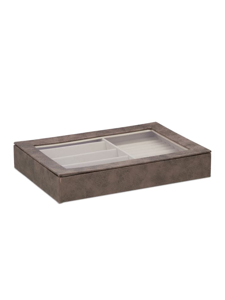 Schmuckkästchen in Braun - (B)30 x (H)5 x (T)21 cm