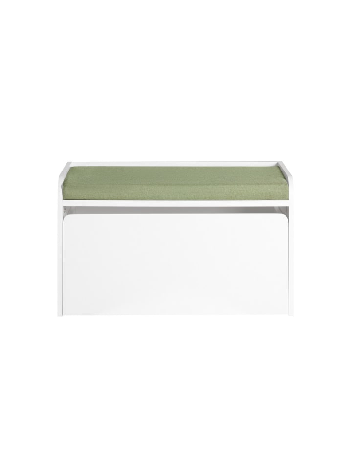 Sitzbank in Reinweiß - (W) 34 x (H) 35 x (L) 60 cm