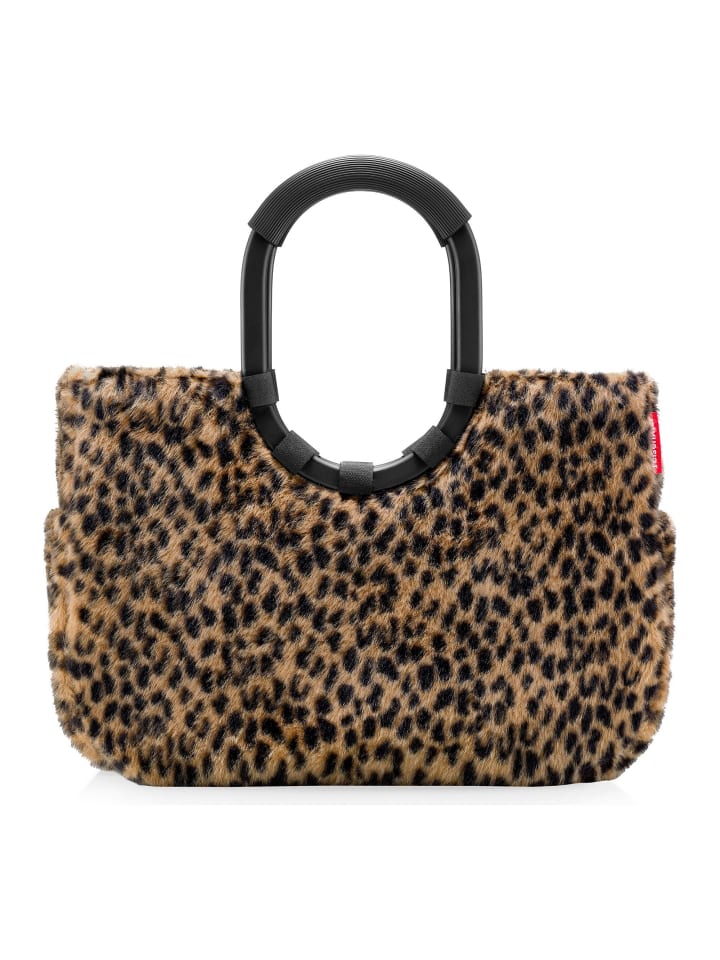 Shopper Tasche 40 cm leo fake fur