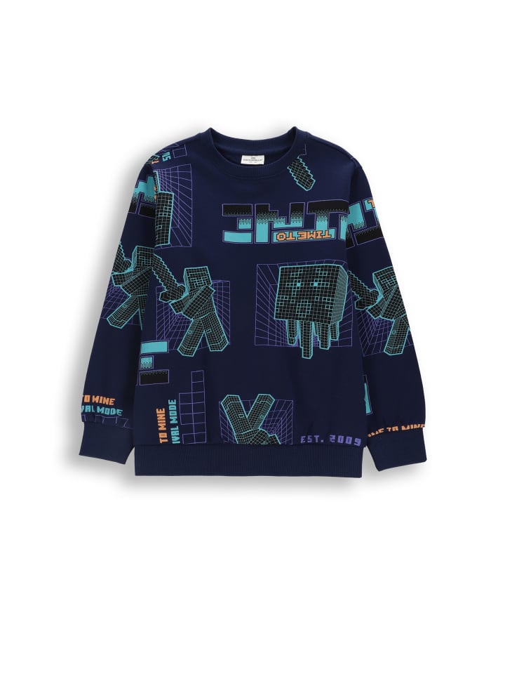 Baumwoll-sweatshirt in dunkelblau