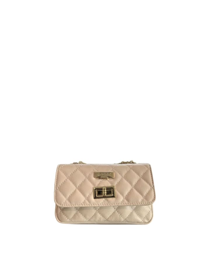 Beige Leder Damen Tasche