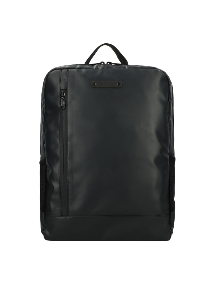 Upcycled Tarpaulin Daypack 39.5 cm Laptopfach black