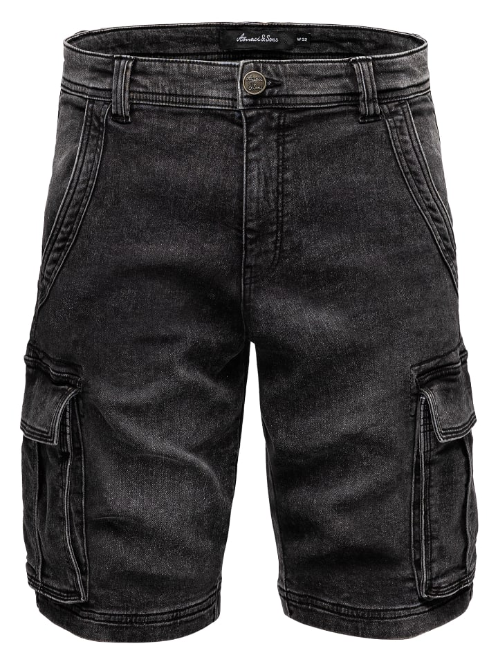 Jeansshorts FORT LEE in Schwarz