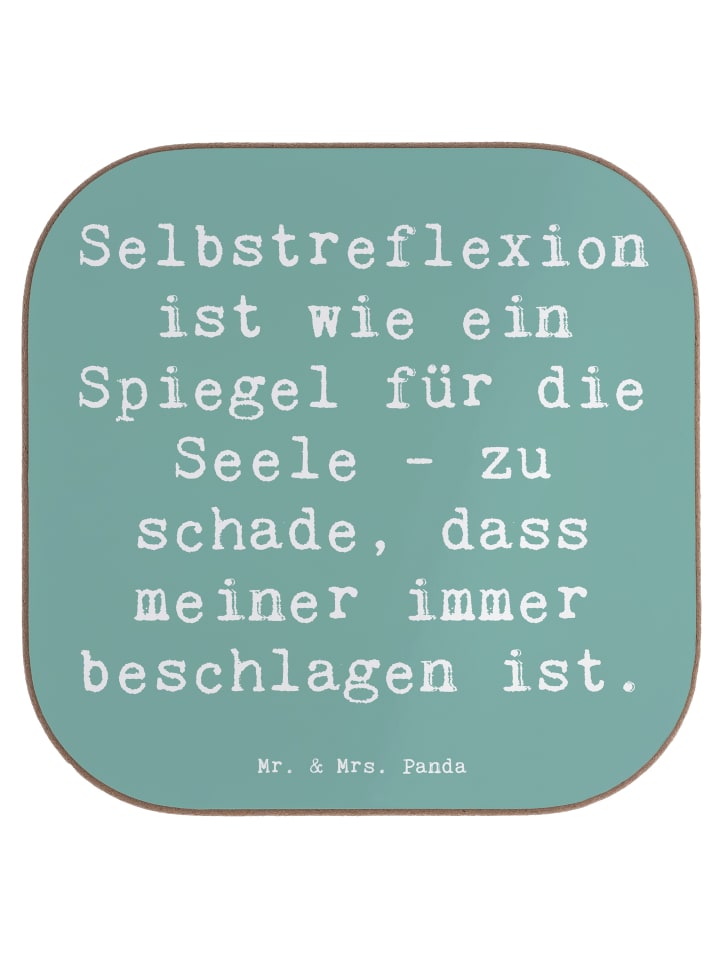 Bierdeckel Spruch Selbstreflexion Spiegel mit S... in Meeresbrise