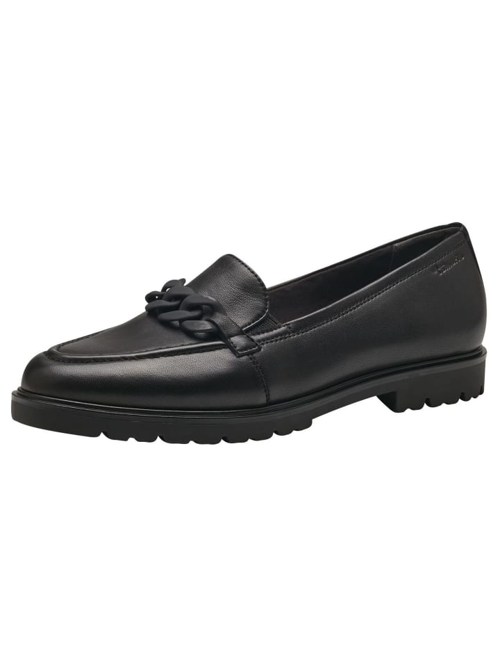 Slipper in BLACK LEATHER
