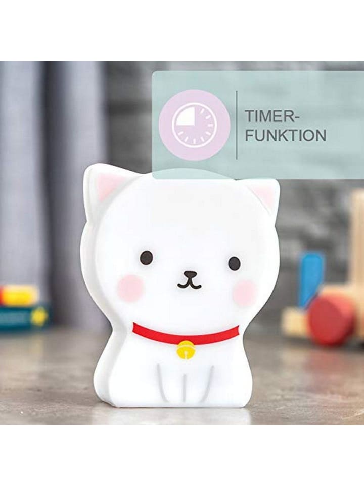 Tierfigur Katze LED Nachtlicht für Kinder mit Timer in Mehrfarbig ab 0 Monate
