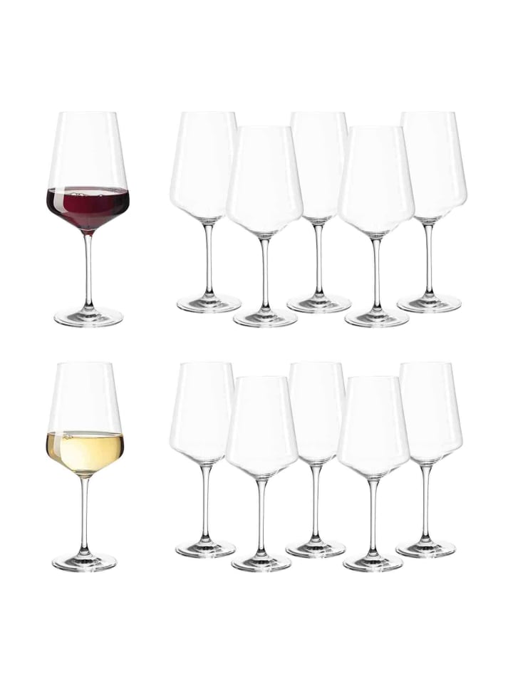 12er Set Wein- und Sektgläser Puccini in in transparent