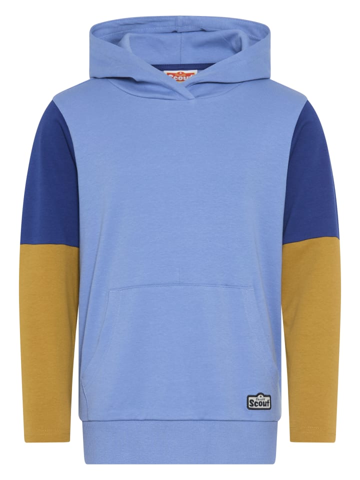 Kapuzenshirt in blau/beige